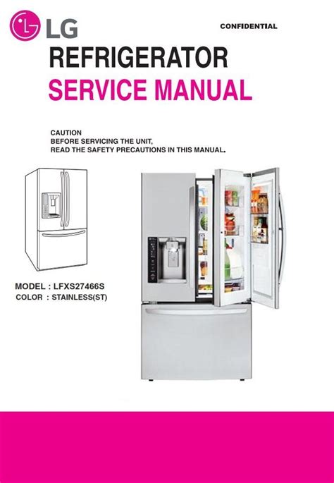 lg refrigerator tilted back pdf manual